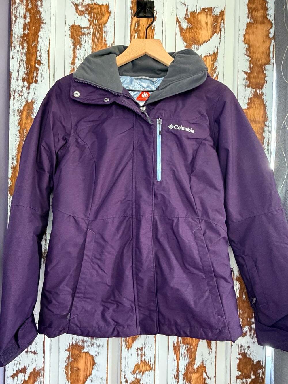 Columbia Women's Omni-Heat Winter Ski Snow Jacket Purple Size S Gorpcore
